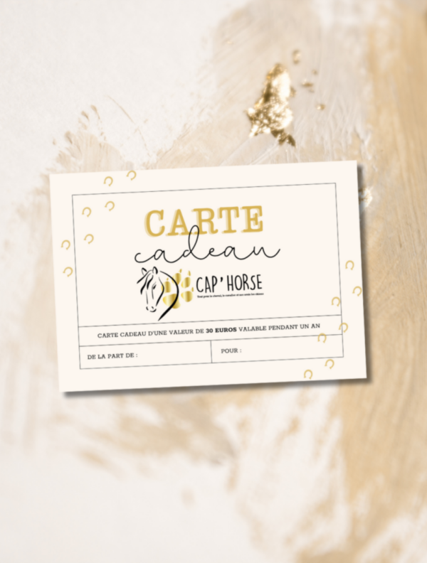 carte cadeau equitation cap horse ornex